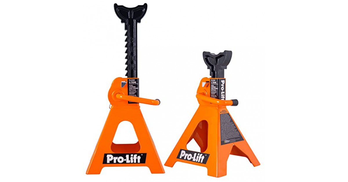 Pro-Lift 3 Ton Heavy Duty Double Pin Jack Stands - Pair | Native Rock